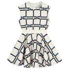 فستان بناتي عاجي بدون أكمام بشعار, 1, hi-res