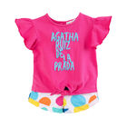 طقم شورت باللون الزهري للبنات, 1, hi-res