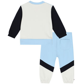 Baby Boys Blue & Navy Colourblock Tracksuit