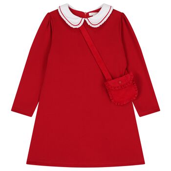 Girls Red Dress Set