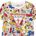 بدلة رياضية أولاد بالشعار باللون الأبيض والكحلي, 1, hi-res