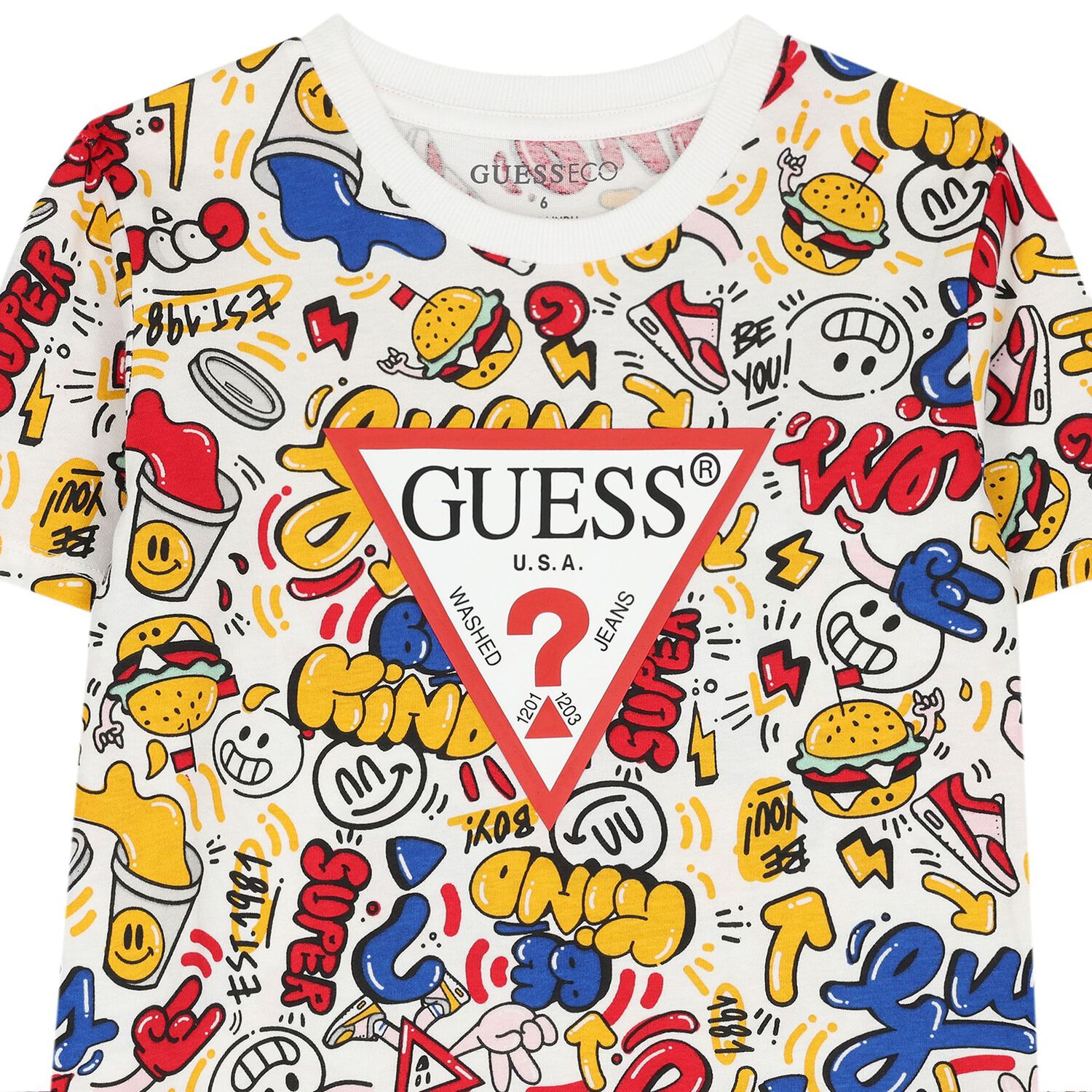 بدلة رياضية أولاد بالشعار باللون الأبيض والكحلي, 1, hi-res image number null