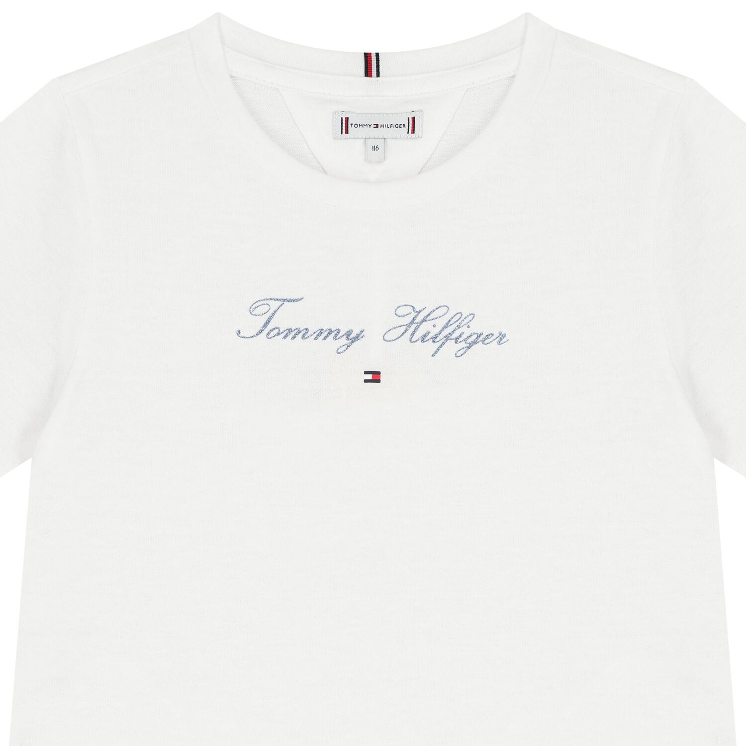 Girls White Logo T-Shirt, 2, hi-res