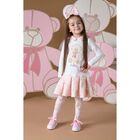 Girls White & Pink Pleated Dress, 1, hi-res