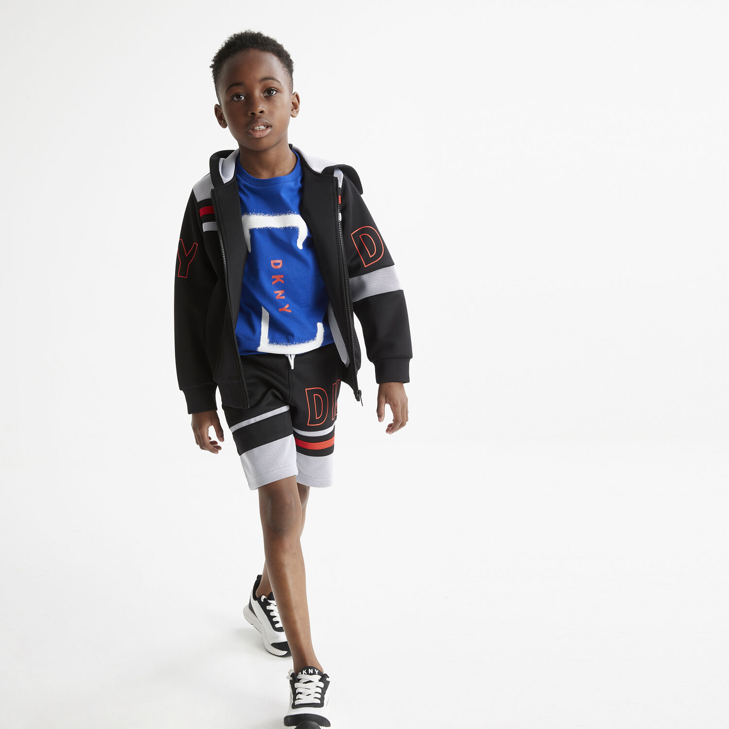 Boys Black & White Logo Shorts, 1, hi-res image number null