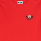 فستان بنات بشعار تيدى باللون الأحمر, 1, hi-res