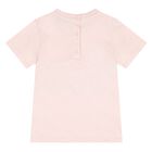 Younger Girls Pink Zig Zag Logo T-Shirt, 1, hi-res