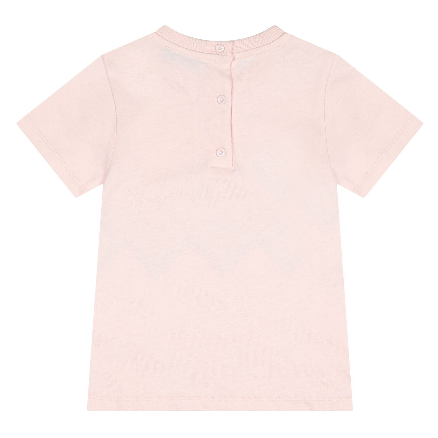 Younger Girls Pink Zig Zag Logo T-Shirt, 1, hi-res