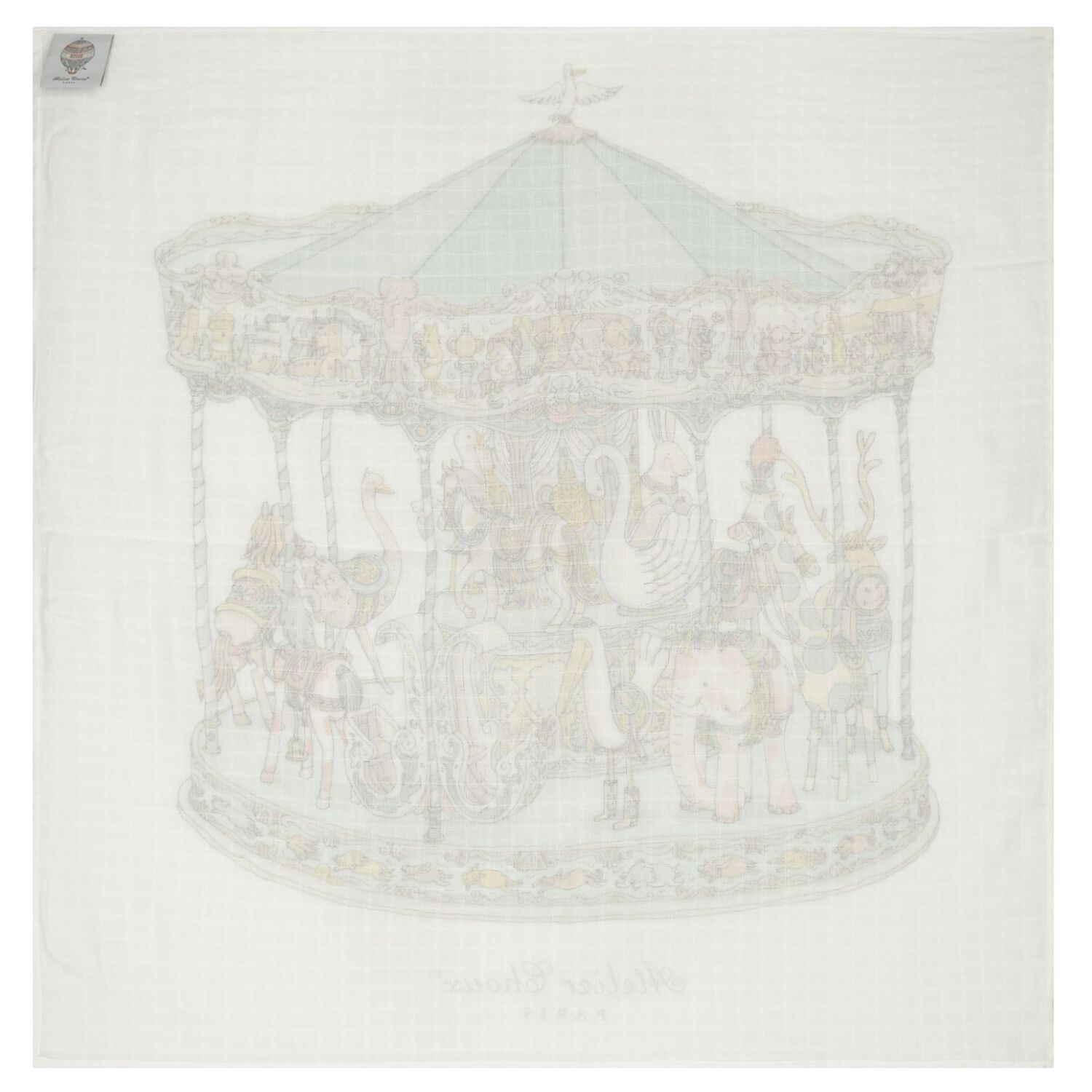 بطانية أولاد كاروسيل  باللون الأبيض والأخضر للأطفال, 3, hi-res