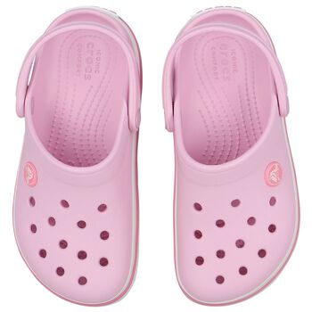 Girls Pink Crocband Clog Sandals