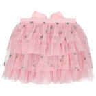 Girls Pink Tulle Skirt, 2, hi-res