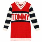 فستان محبوك بالشعار باللون الاحمر, 1, hi-res