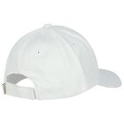 Boys White Teddy Bear Cap, 1, hi-res