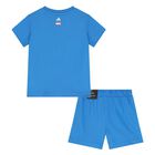 Younger Boys Blue Marvel Shorts Set, 1, hi-res