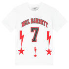 تيشيرت بالشعار باللون الأبيض للأولاد, 1, hi-res