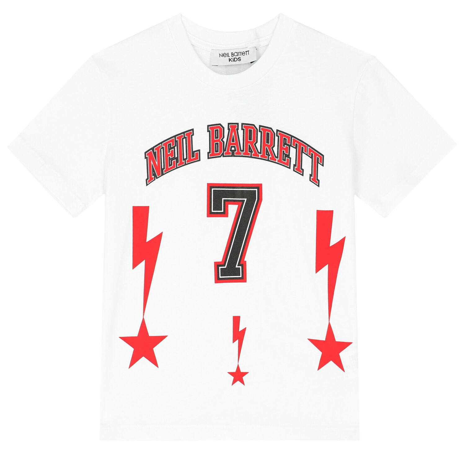 تيشيرت بالشعار باللون الأبيض للأولاد, 1, hi-res