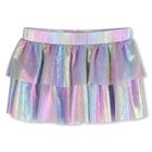 Girls Iridescent Rainbow Ruffled Skirt, 1, hi-res