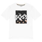Boys White Logo T-Shirt, 2, hi-res