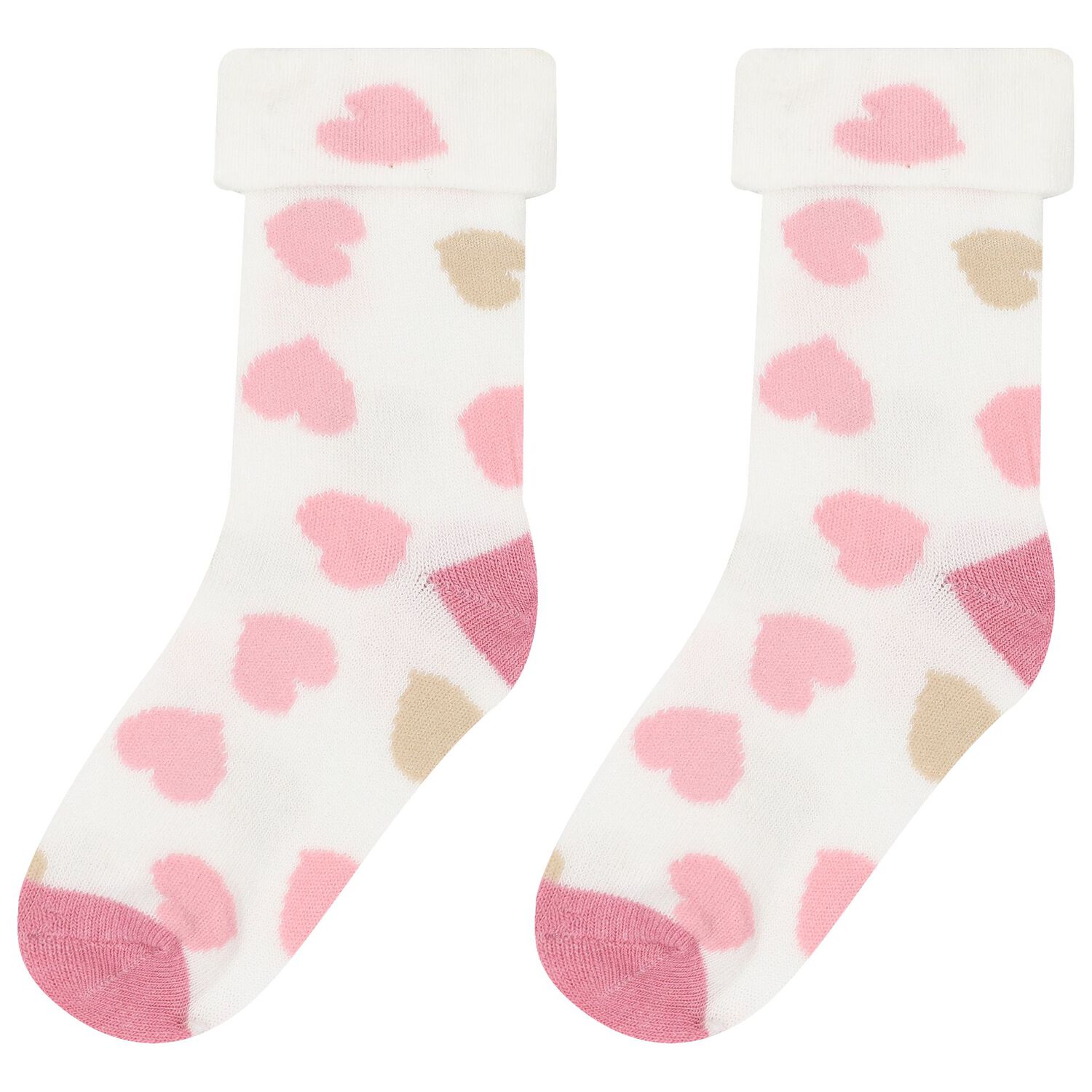 Baby Girls Pink & White Socks (4 Pack), 3, hi-res
