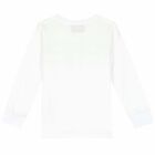 Boys White Logo Long Sleeve Top, 1, hi-res