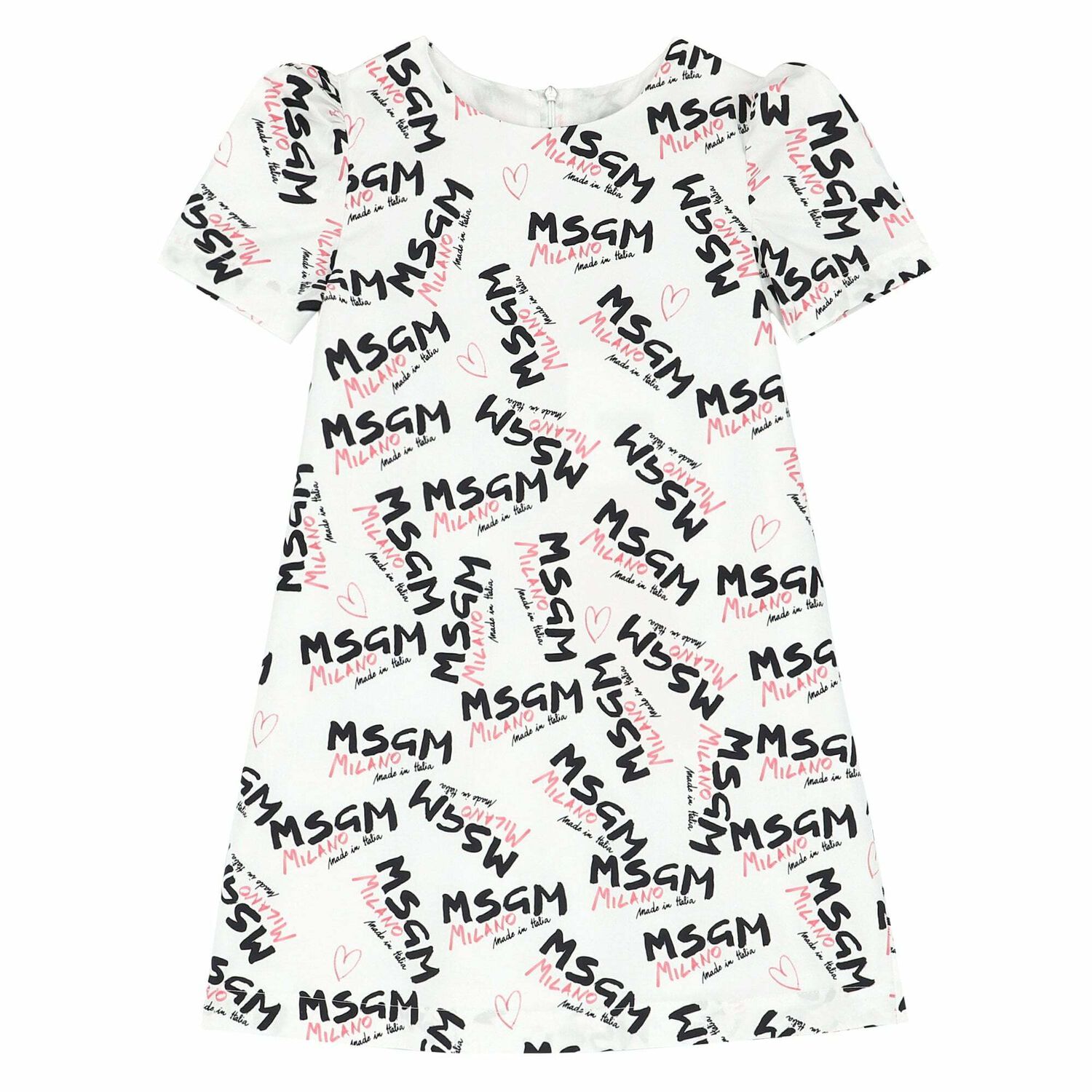 Girls White Logo Dress, 1, hi-res image number null