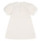Younger Girls Ivory Faux Fur Teddy Bear Dress, 1, hi-res