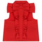 Girls Red & White Skirt Set, 1, hi-res