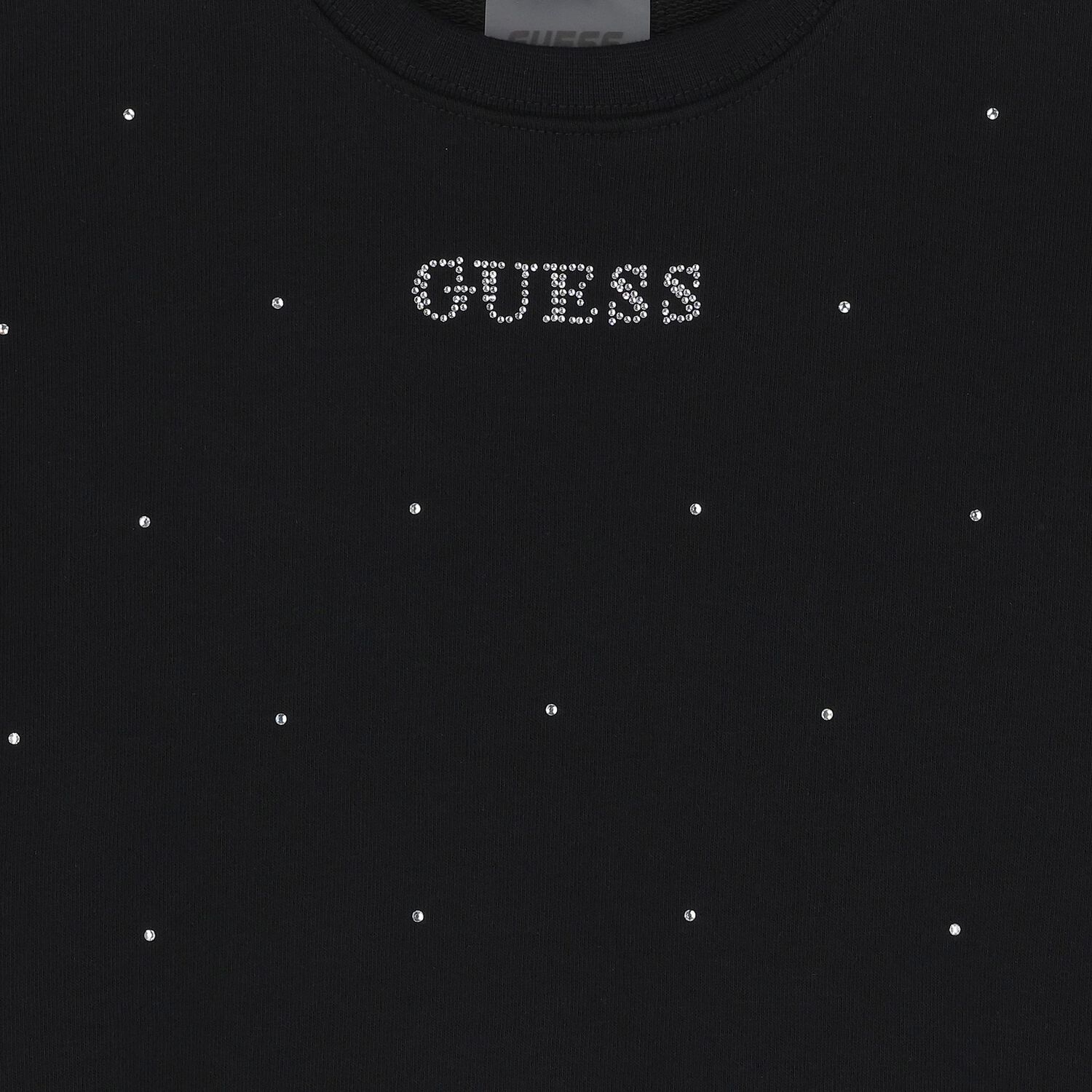 Girls Black Embellished Logo Sweatshirt, 2, hi-res image number null