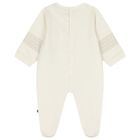 بدلة أطفال بالشعار باللون العاجي, 1, hi-res