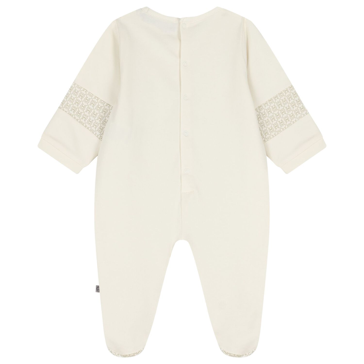 بدلة أطفال بالشعار باللون العاجي, 1, hi-res