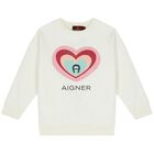 Girls Ivory Logo Sweatshirt, 2, hi-res