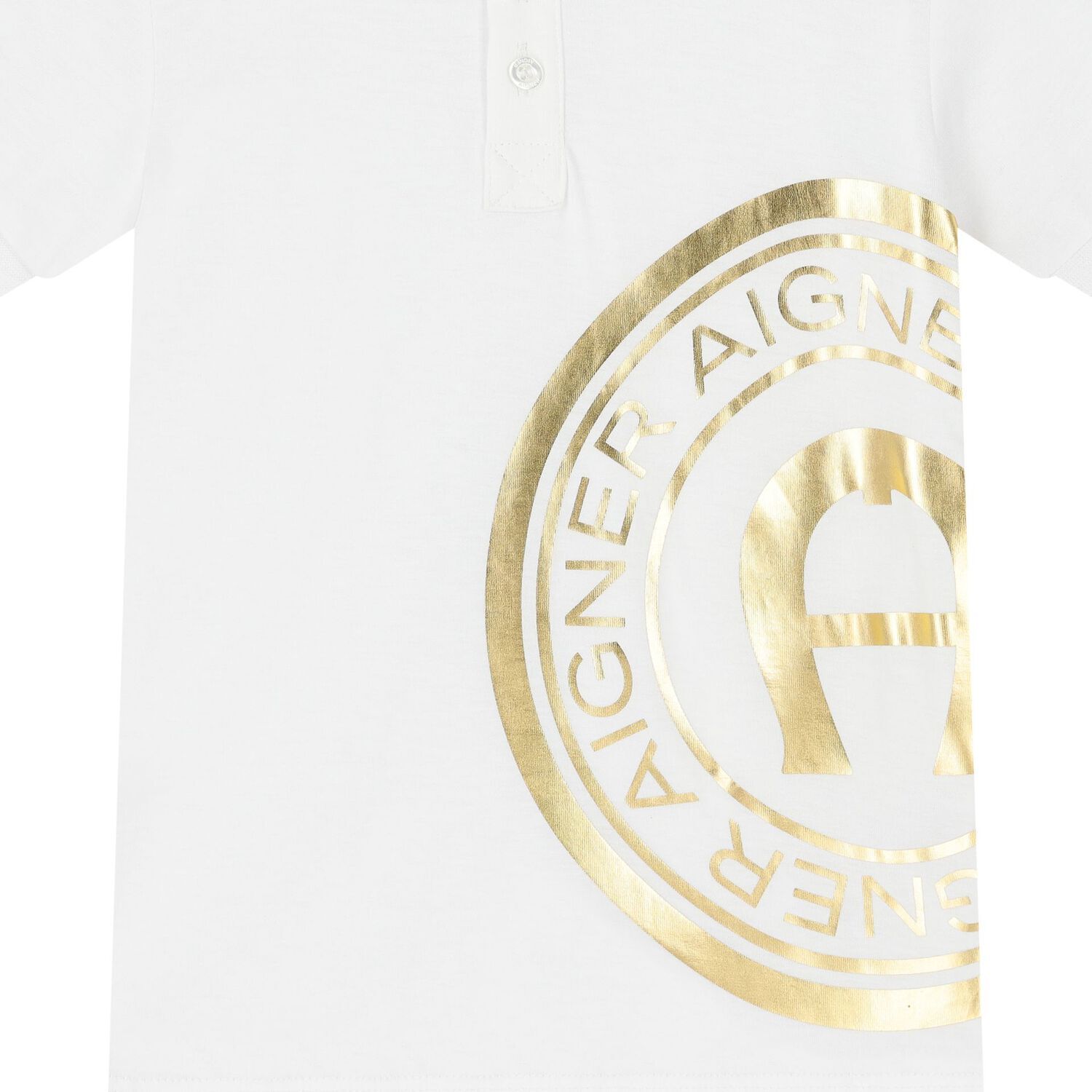 Boys White & Gold Polo Shirt, 1, hi-res image number null