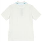Boys White Logo Polo Shirt, 1, hi-res