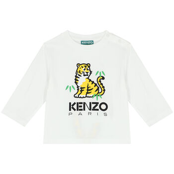 White Tiger Logo Long Sleeve Top