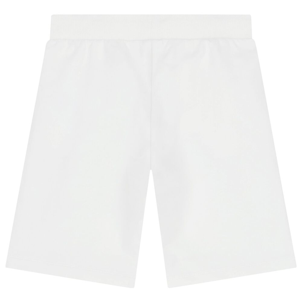 Moschino White Logo Shorts | Junior Couture UAE
