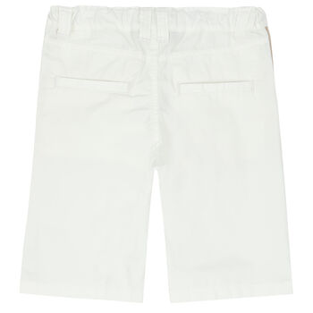 Boys White Logo Shorts