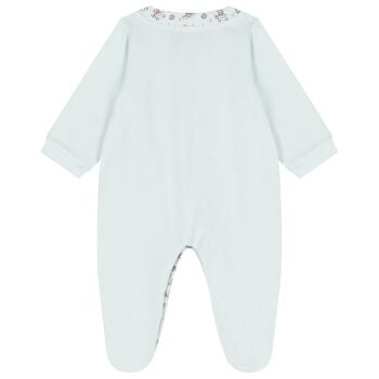 Baby Boys Blue Teddy Bear Babygrow