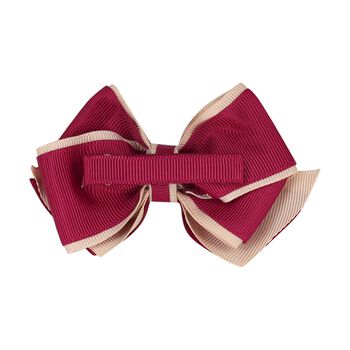 Girls Burgundy Bow Hairclip