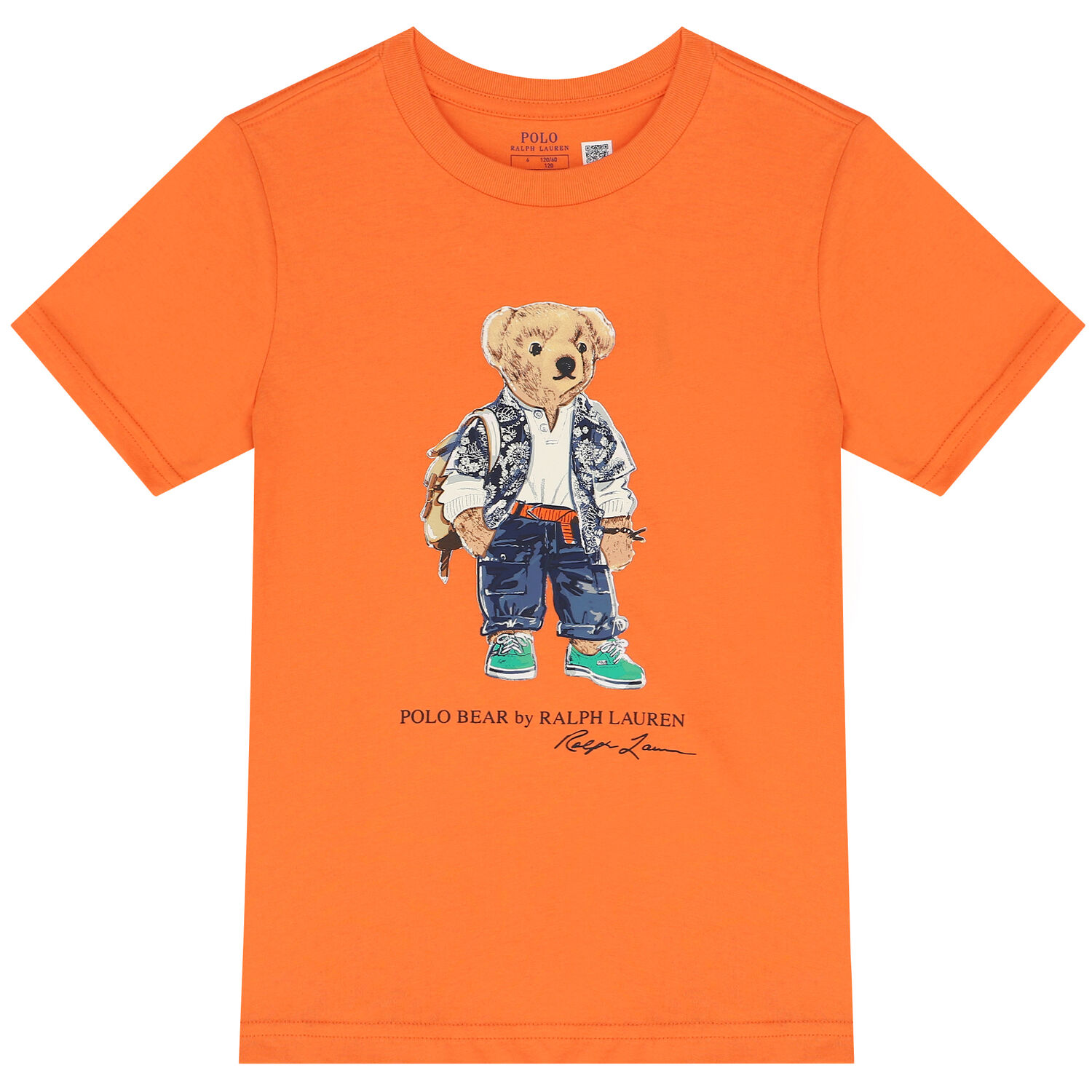 Boys Orange Polo Bear T-Shirt, 2, hi-res