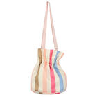 Girls Multi-Colored Striped Handbag, 1, hi-res