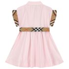 Girls Pink Check Dress, 1, hi-res