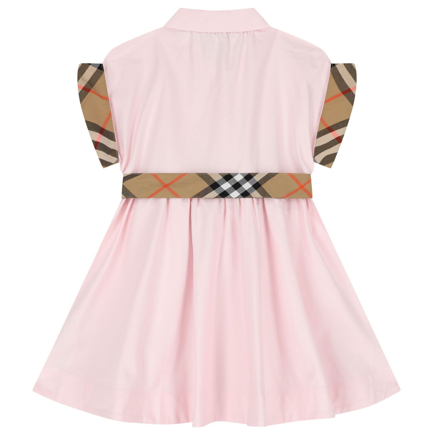 Girls Pink Check Dress, 1, hi-res