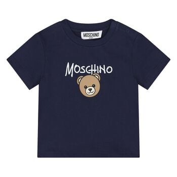 Younger Navy Blue Teddy Bear Logo T-Shirt