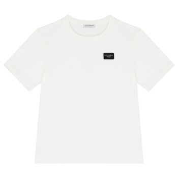 Boys White Logo T-Shirt