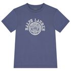 Boys Navy Blue Varsity Logo T-Shirt, 1, hi-res