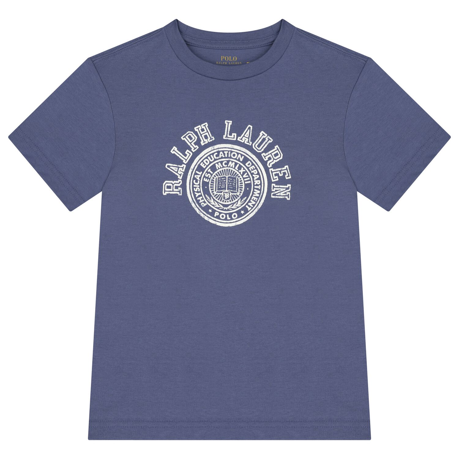 Boys Navy Blue Varsity Logo T-Shirt, 1, hi-res