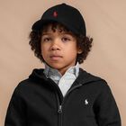 Boys Black Logo Cap, 1, hi-res