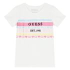 Girls White Logo T-Shirt, 1, hi-res
