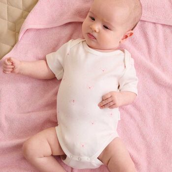 منشفة بغطاء رأس على شكل دب وردي للبنات الصغار