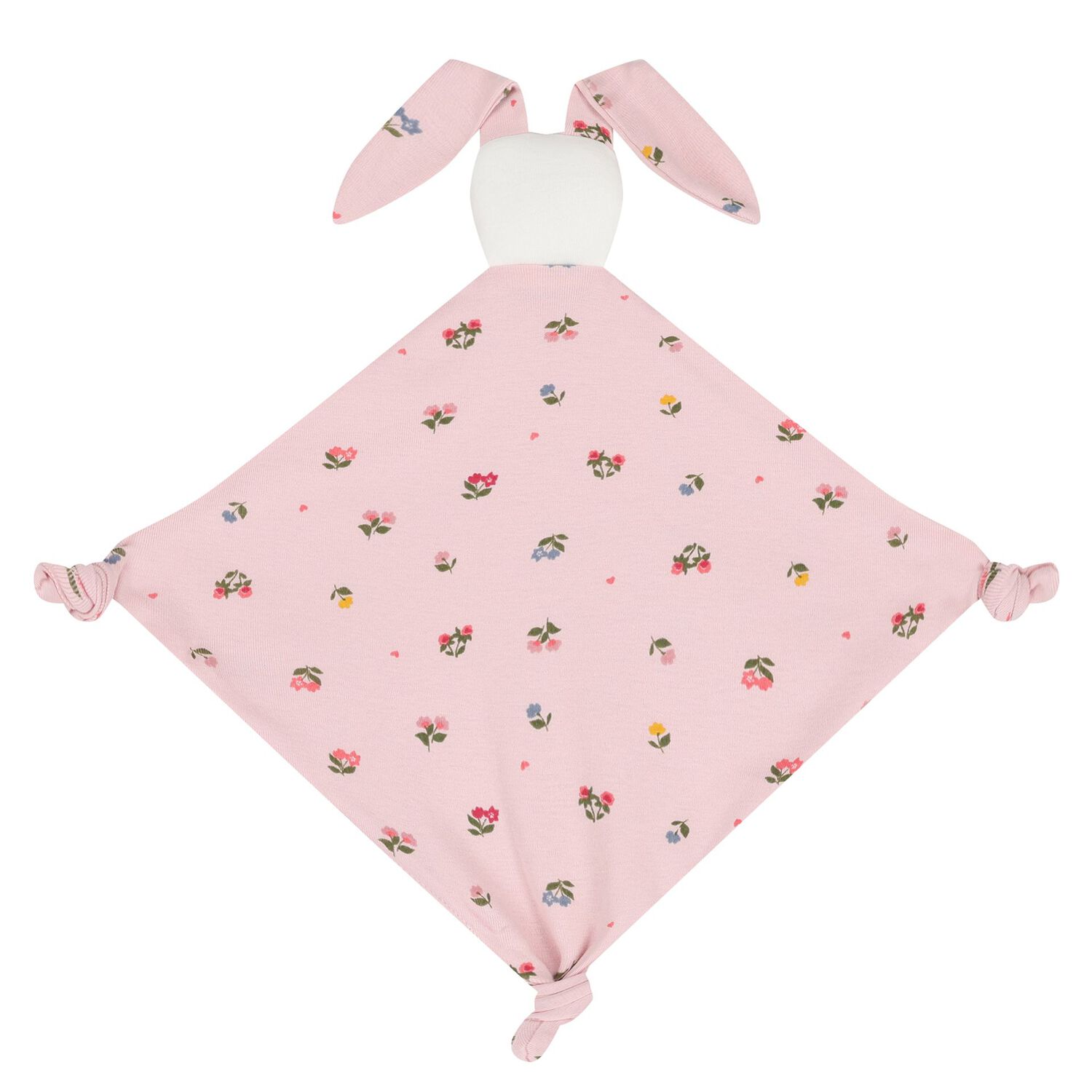 طقم هدية أفرول بنات مزين بطبعة الزهور  باللون العاجى والوردى, 1, hi-res